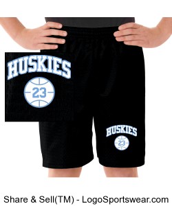 Huskies Team Practice Shorts Design Zoom